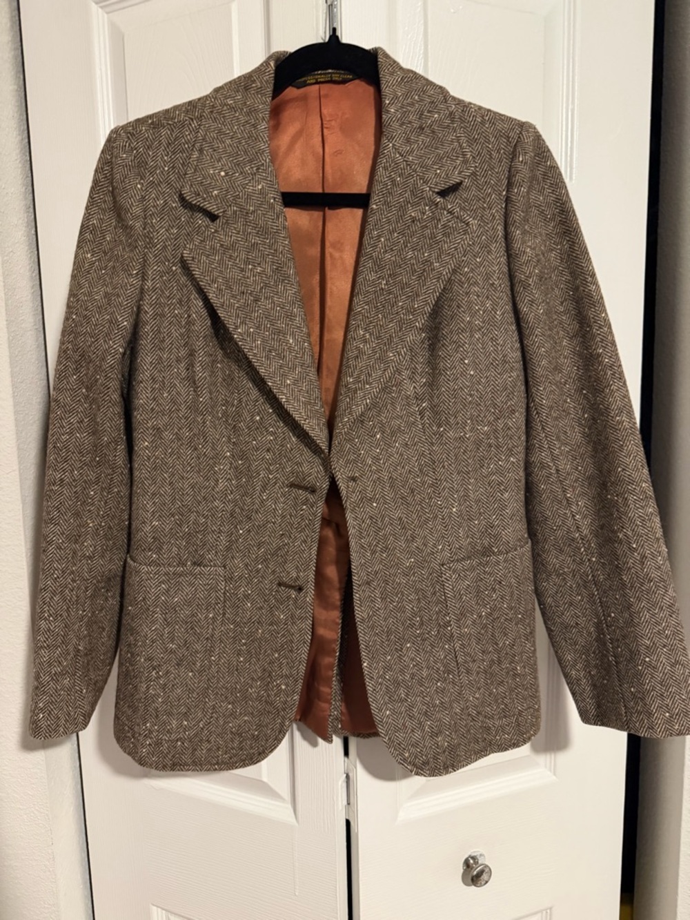 🇺🇸🎉Hunter’s Run Brown Herringbone Wool-Blend Blazer